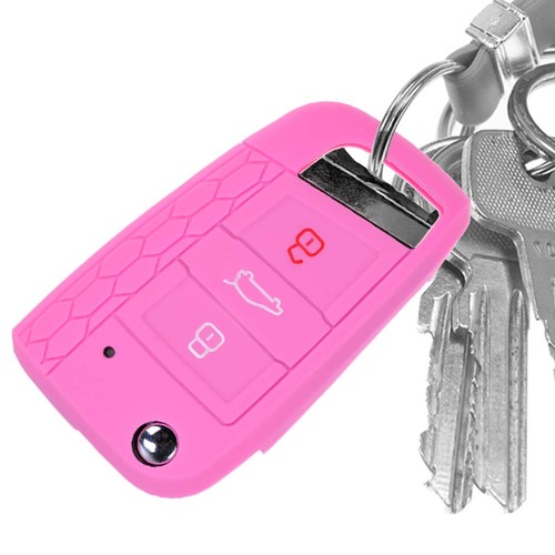 Car key cover - car, pink